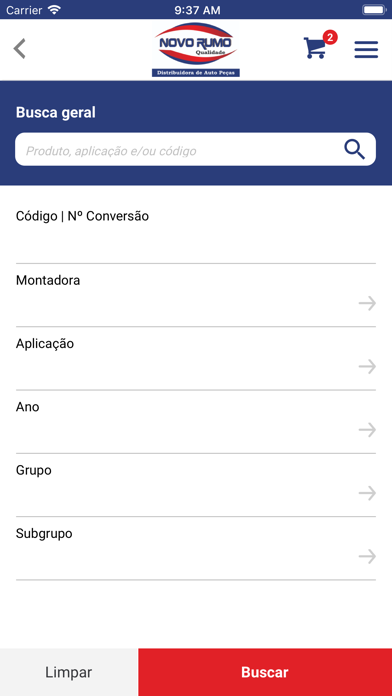 Novo Rumo Distribuidora Screenshot