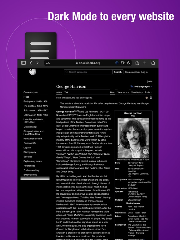 Screenshot #4 pour DarkReader Web