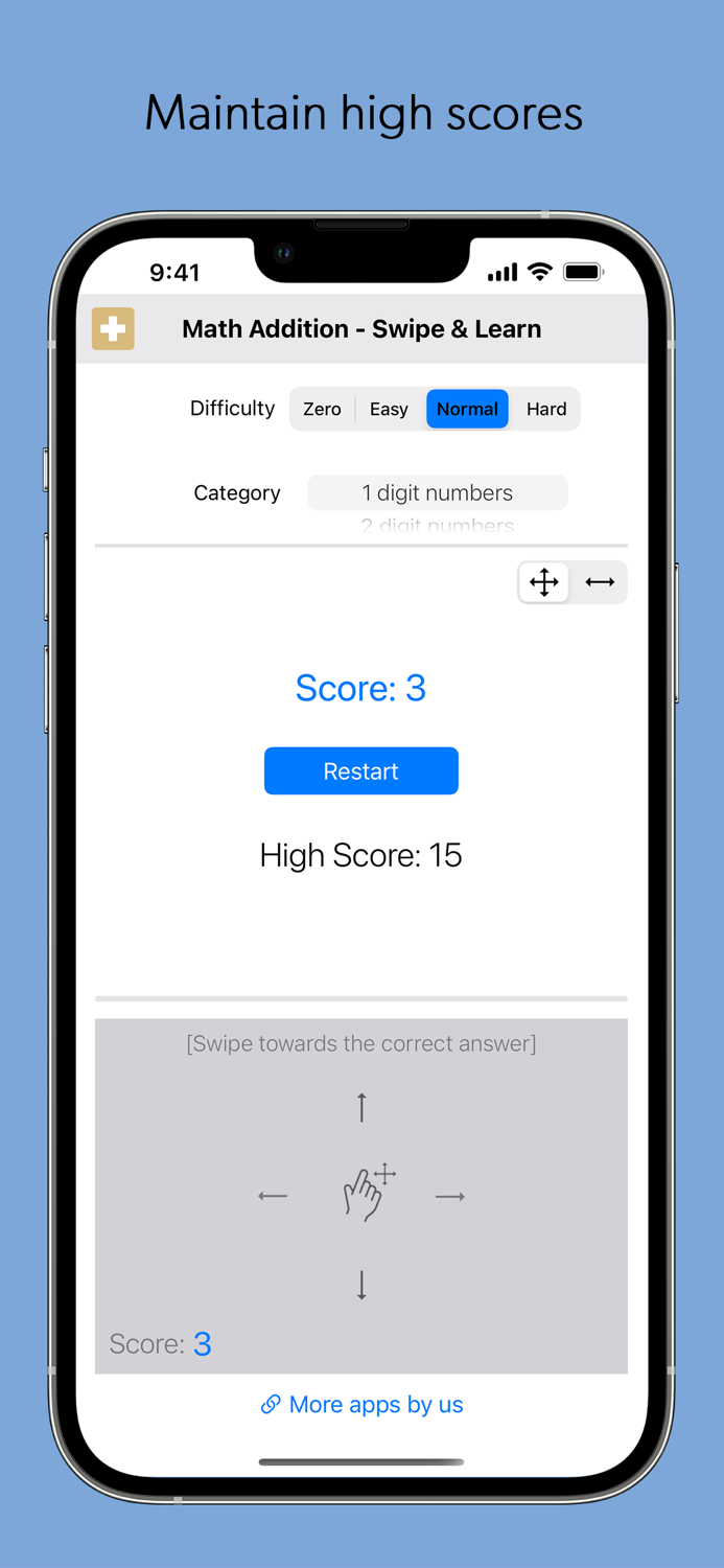 Addition Math - Swipe and Learn