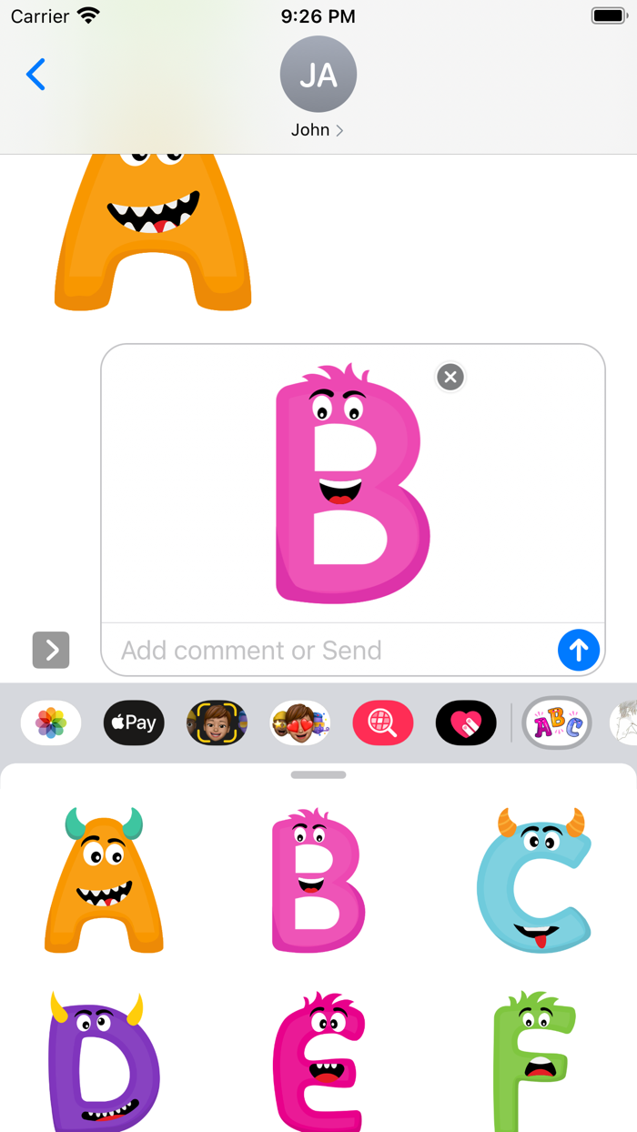 ABC 123 Funny Stickers HD