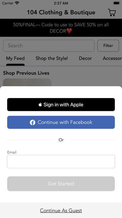 104 Clothing & Boutique Screenshot