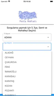 posta kodları - türkiye iphone screenshot 2