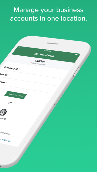 Central Bank - Business Screenshot