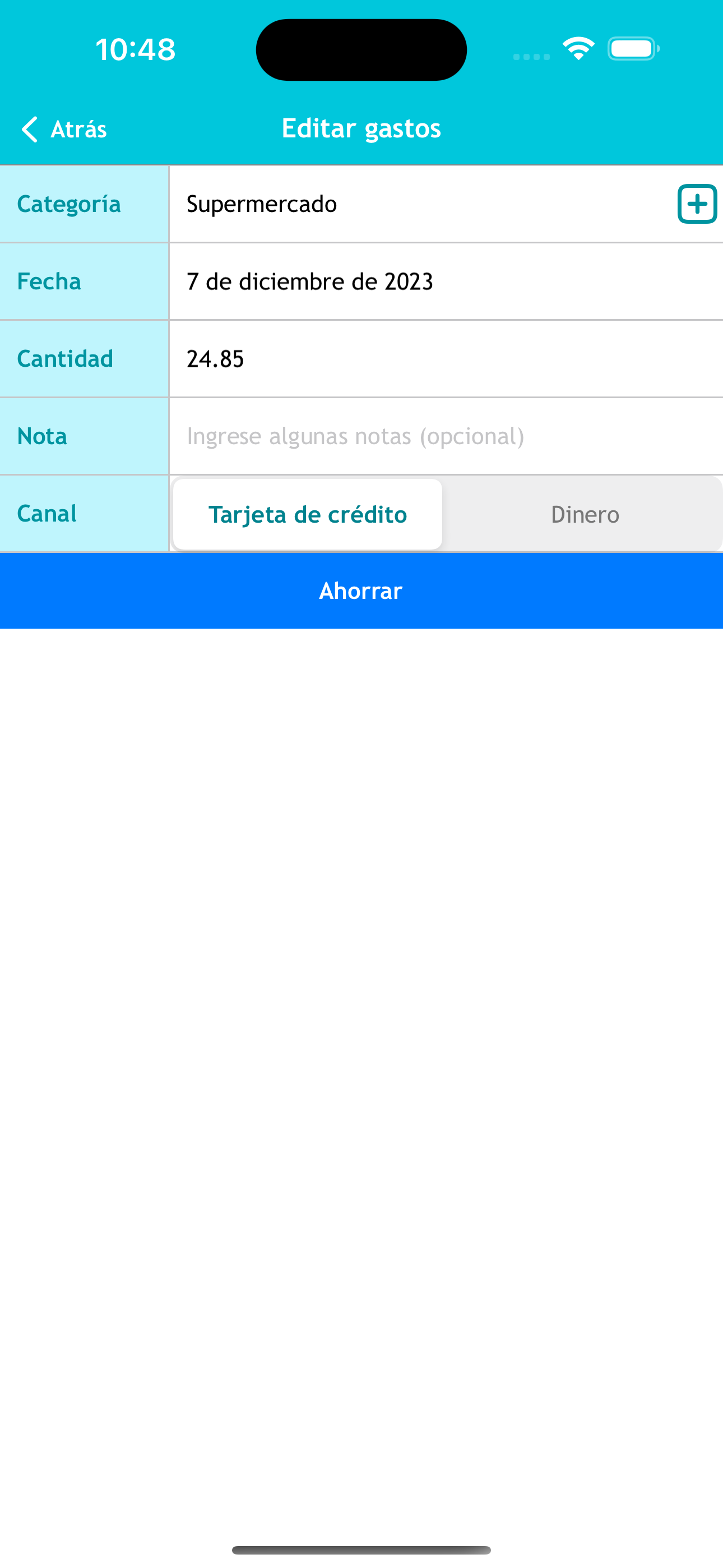 Gastos: Gestión de gastos