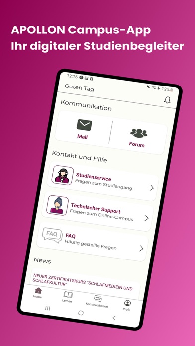APOLLON Campus-App Screenshot