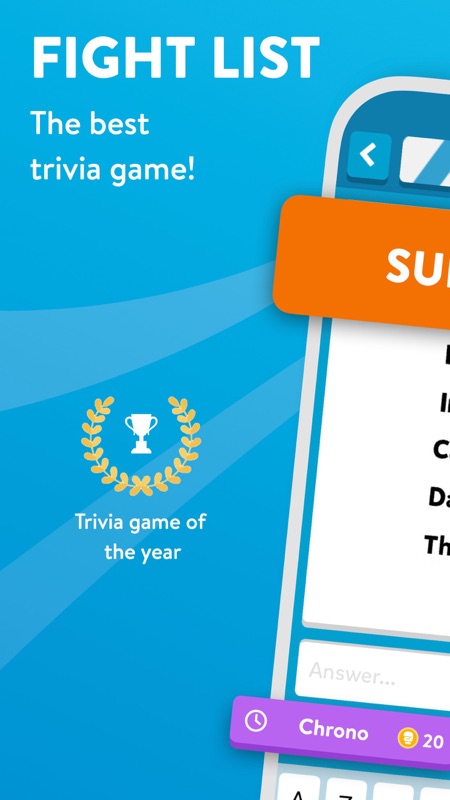 Fight List - Categories Game screenshot 1