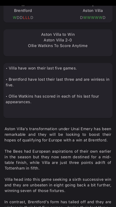 Football Live Predictions Screenshot