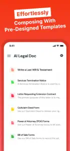 AI Legal Documents Generator screenshot #3 for iPhone