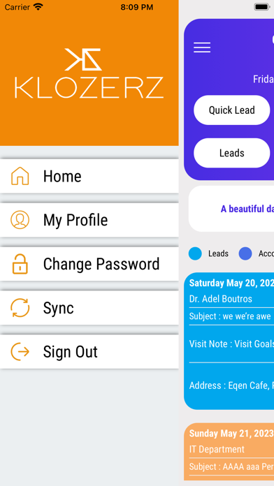 Klozerz CRM Screenshot