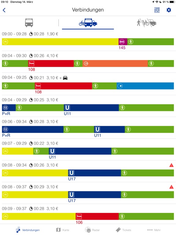 Screenshot #5 pour ZÄPP Die Ruhrbahn App
