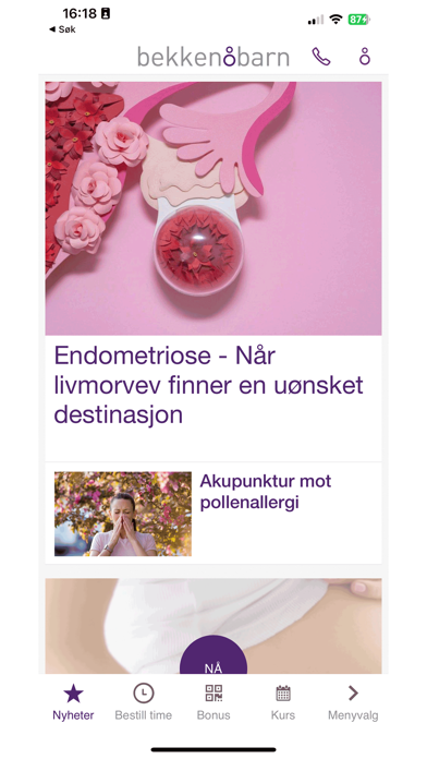 bekken og barn Screenshot