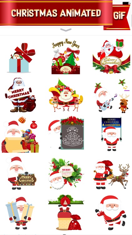 Happy Santa Animated Stickers