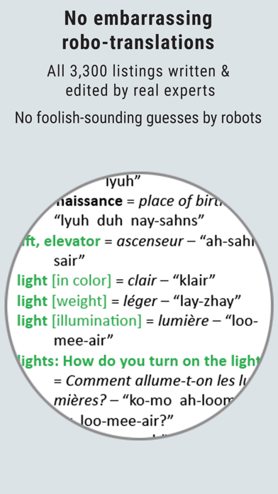 Traveler’s French Cheat Sheet Screenshot