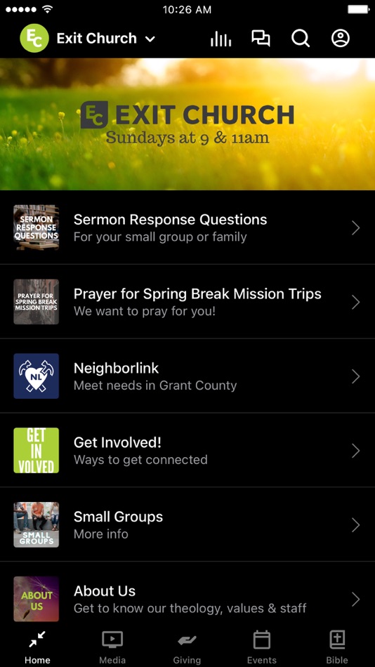 #1. Exit Church (iOS) Podle: EXIT 59 CHURCH OF THE CHRISTIAN AND MISSIONARY ALLIANCE INC.