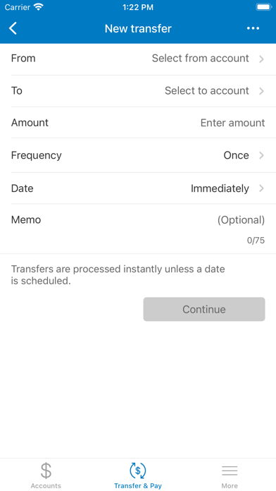 Southern Federal Credit Union Screenshot