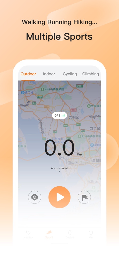 SMART-TIME PRO - Dive into the multi-sport tracking capabilities, where users can monitor outdoor activities via GPS mapping and initiate various workout types like cycling or climbing.
