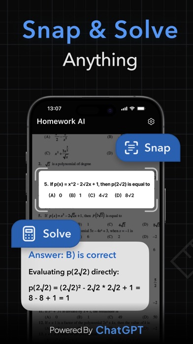 Screenshot #1 pour AI Tutor: Homework Helper