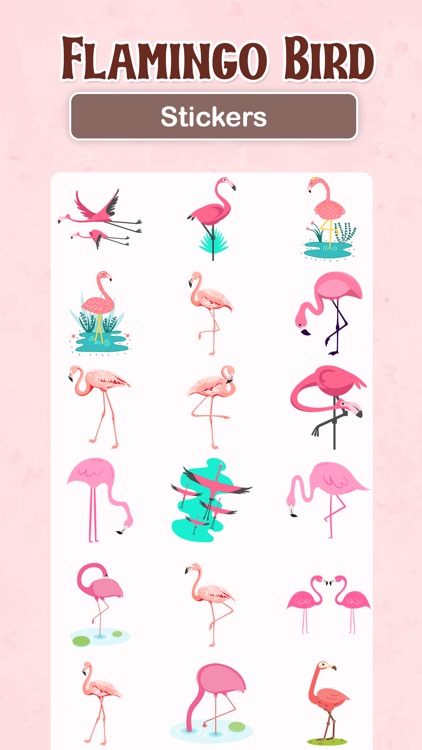 Watercolor Flamingo Stickers