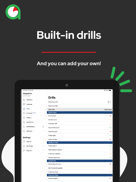 Accel Golf - Stats Tracker iPad screenshot 5 - Sports app