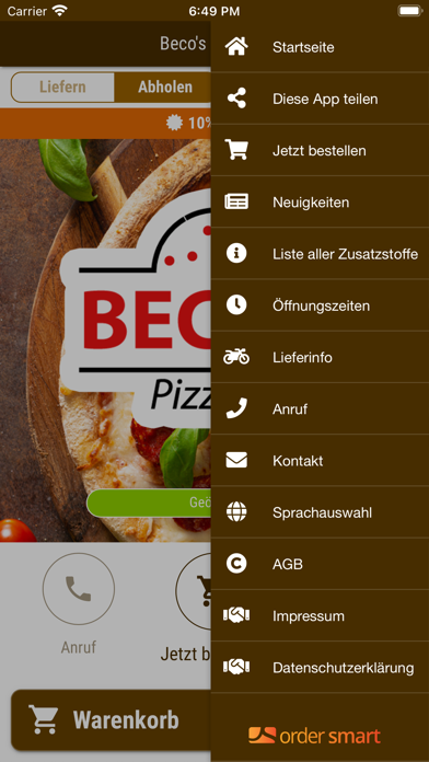 Beco's Pizzeria Screenshot