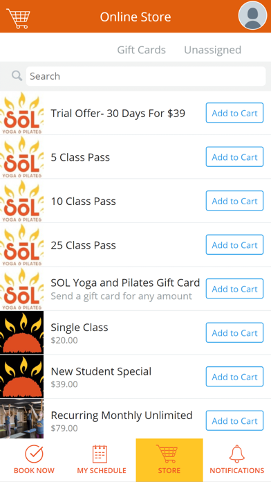 SOL Yoga and Pilates Screenshot