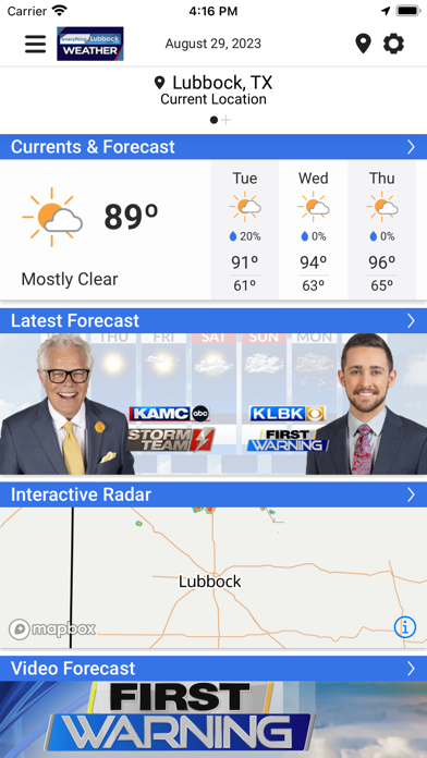 EverythingLubbock Weather Screenshot