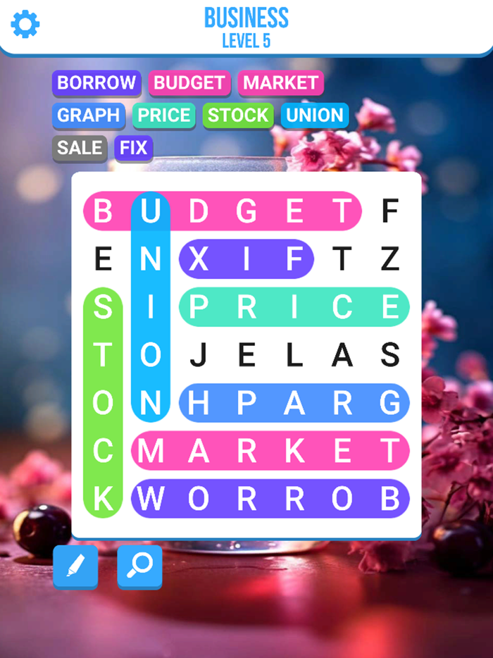 Word Line Word Search Find