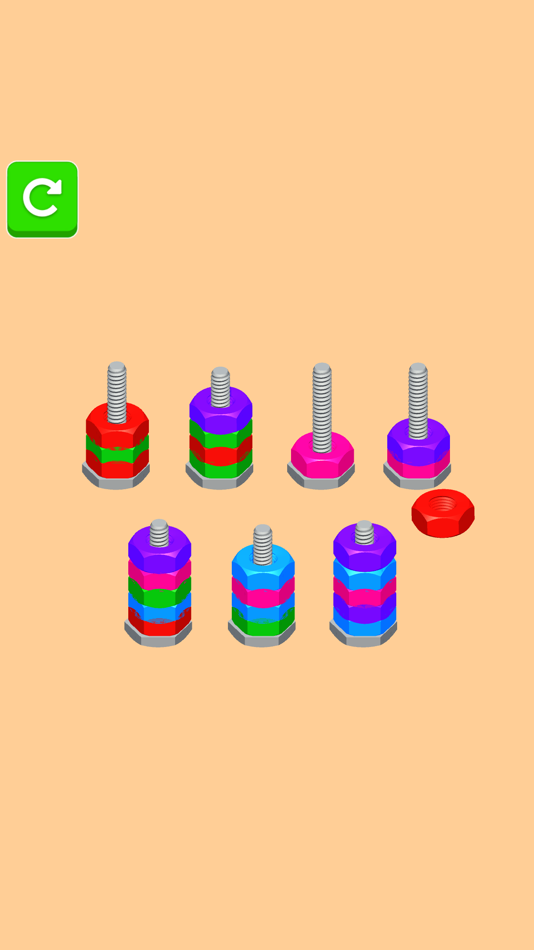 #1. Screw Stack 3D - Bolts Puzzle (iOS) 由: Quang Mai duc