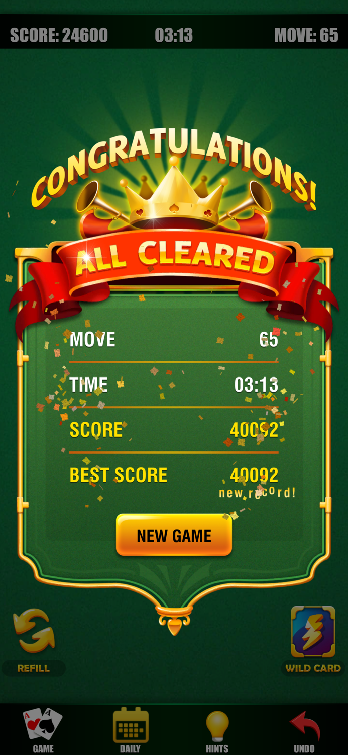 Pyramid Solitaire Daily Cards