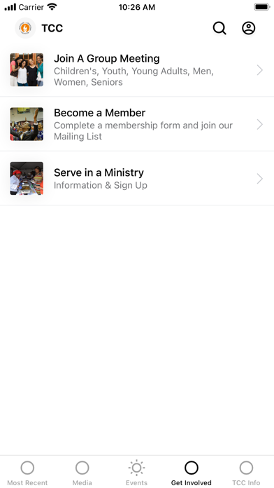 Trinidad Christian Center APP Screenshot