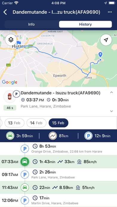 WeTrackZW Screenshot
