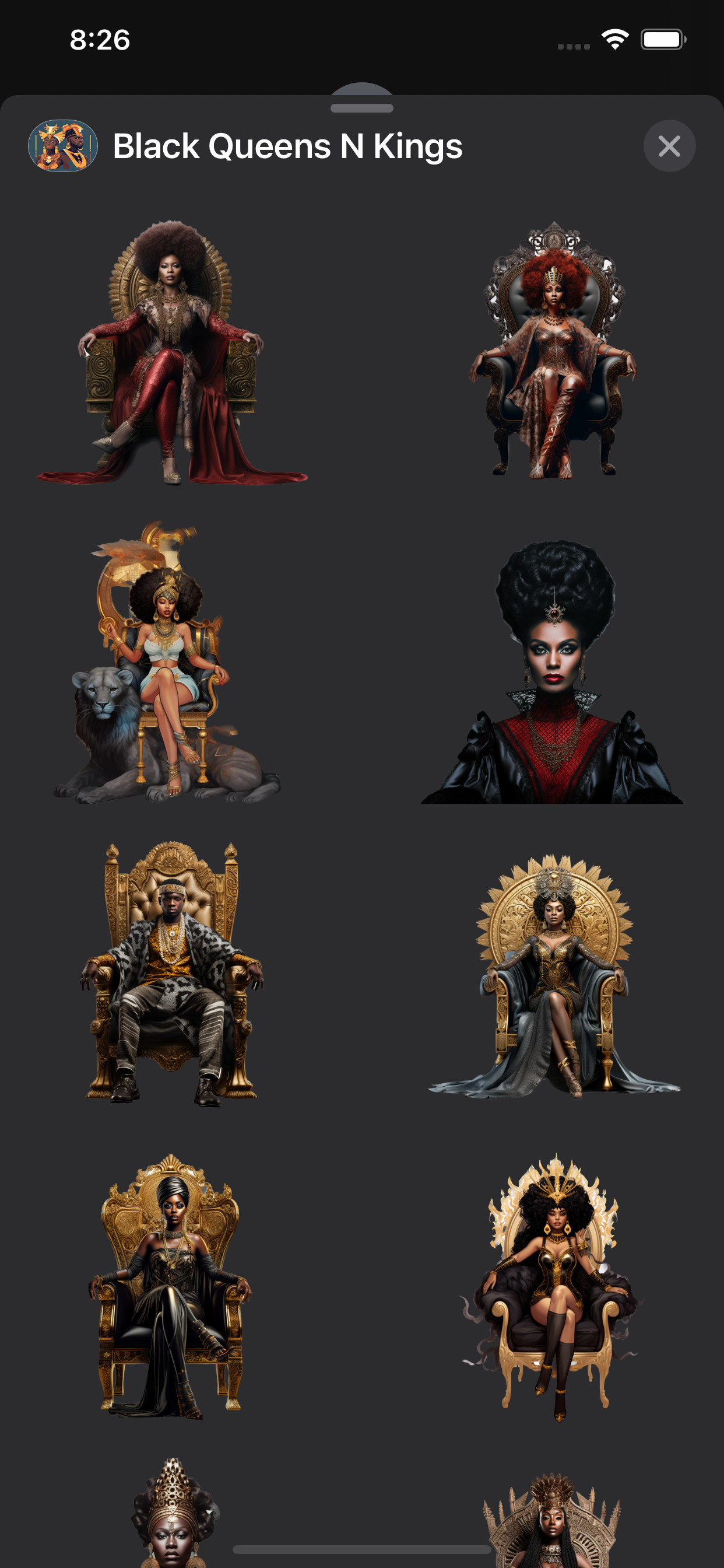 reinas y reyes negros