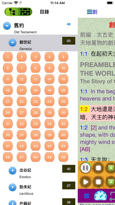 Catholic Chinese English Bible Screenshot