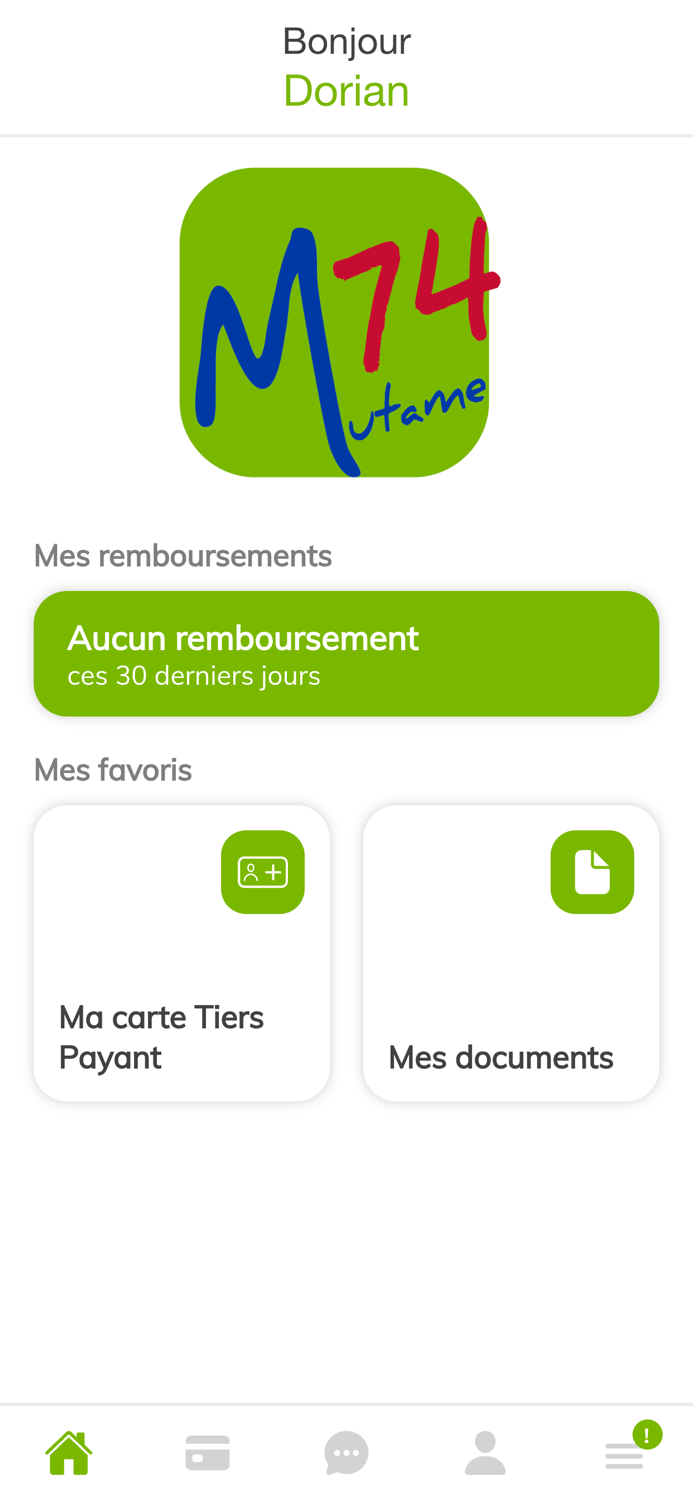 Mutame74 mon espace adhérent