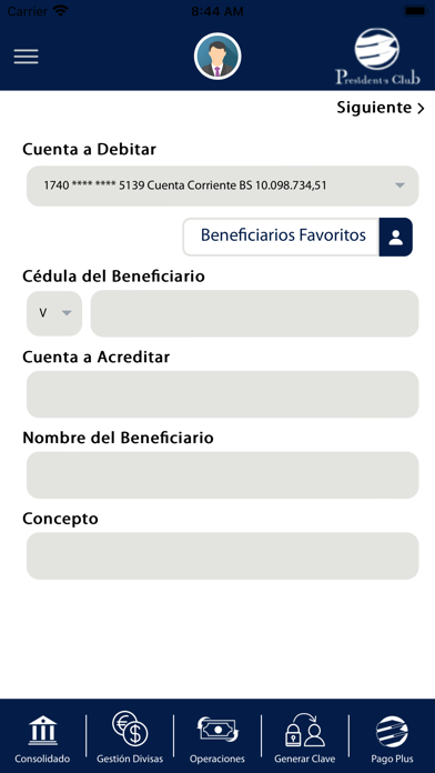 President's Club Móvil Screenshot