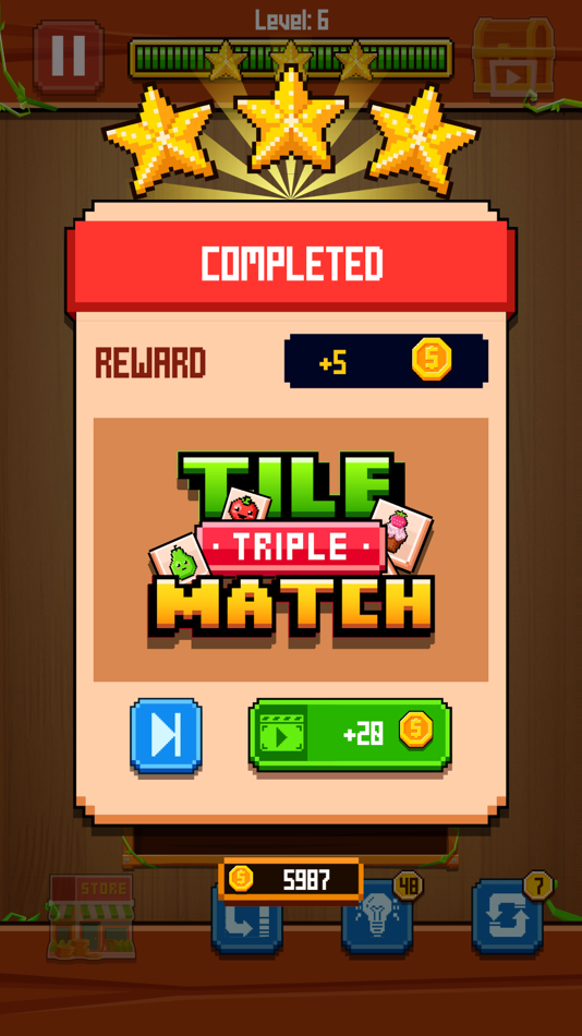 #6. Tile Match Triple (iOS) 由: CASUALBRAINS COMPANY LIMITED