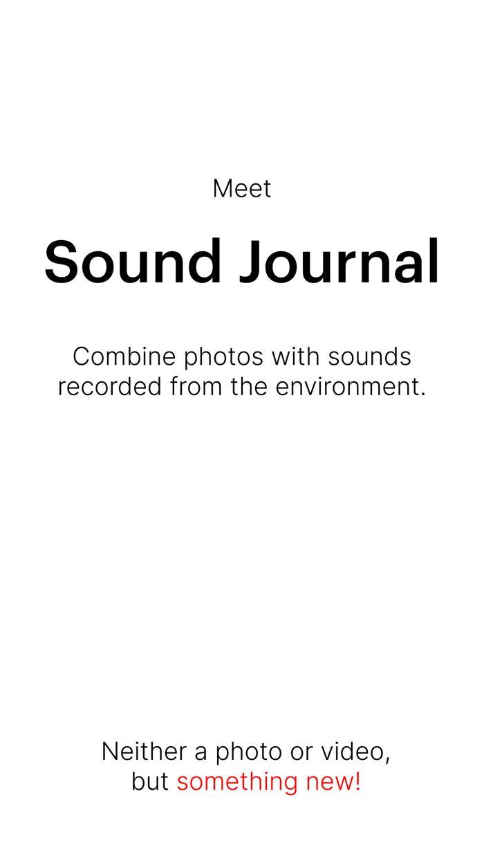 Sound Journal Camera and Mic