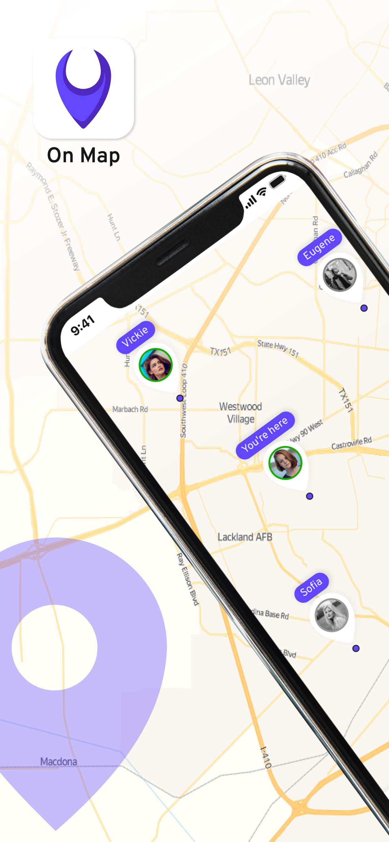 On Map:Locate your friends GPS