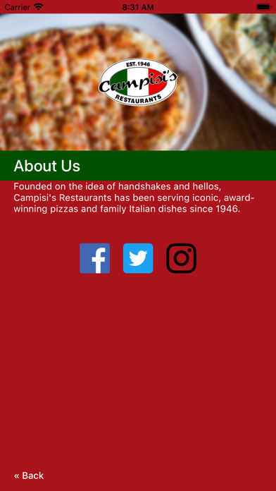 Campisi's Restaurants Screenshot