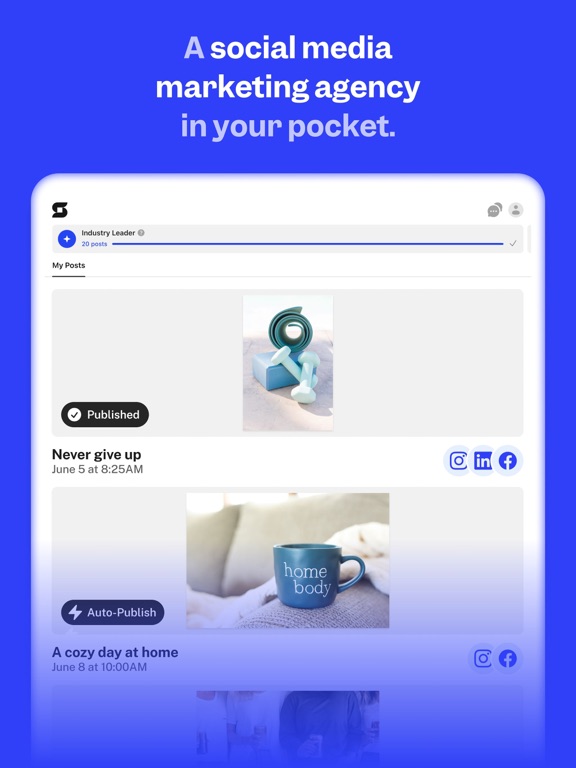 Social Curator iPad screenshot 1 - Productivity app