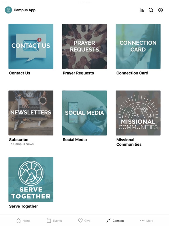 Campus Church App iPad screenshot 3 - Lifestyle app