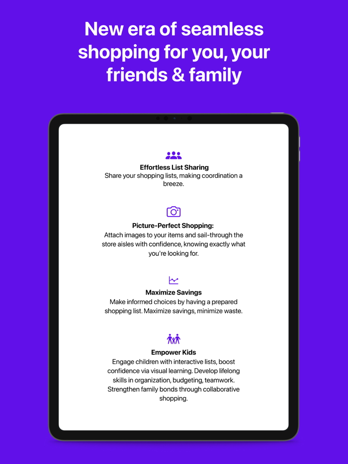 Shopping List for Whole Family