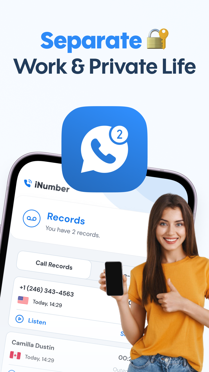 iNumber Second Phone Number