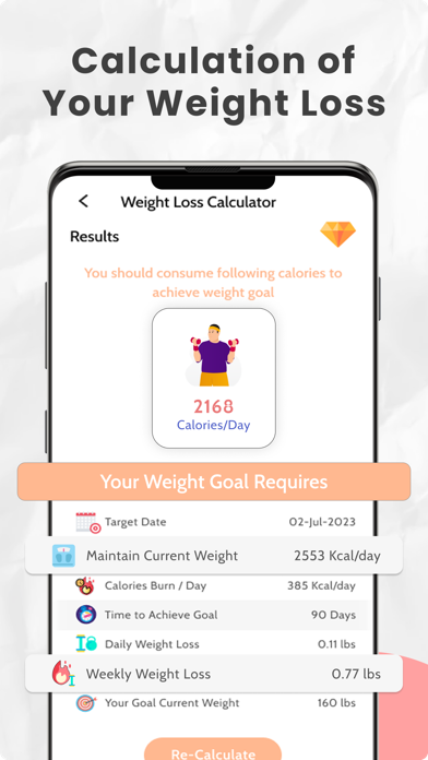 減量計算機 - カロリー数と BMI 計算機のおすすめ画像4