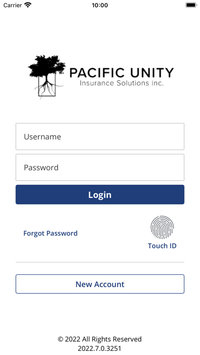 Pacific Unity Insurance Online Screenshot