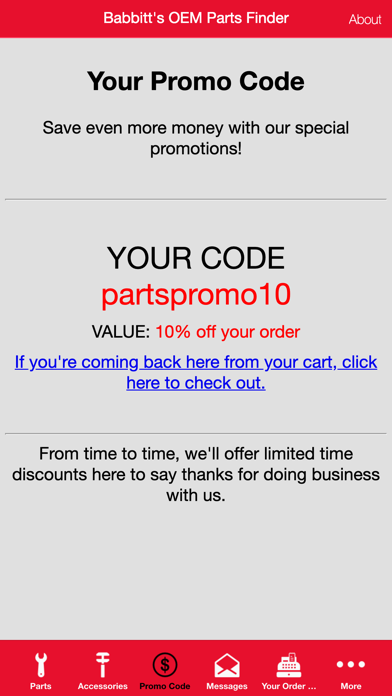 Babbitts OEM Parts Finder Screenshot