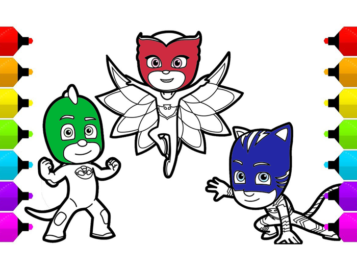 Pj Heroes Coloring Book