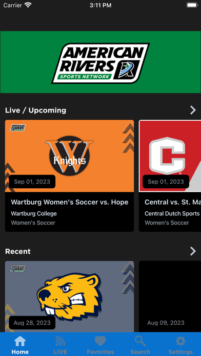American Rivers Sports Network Screenshot