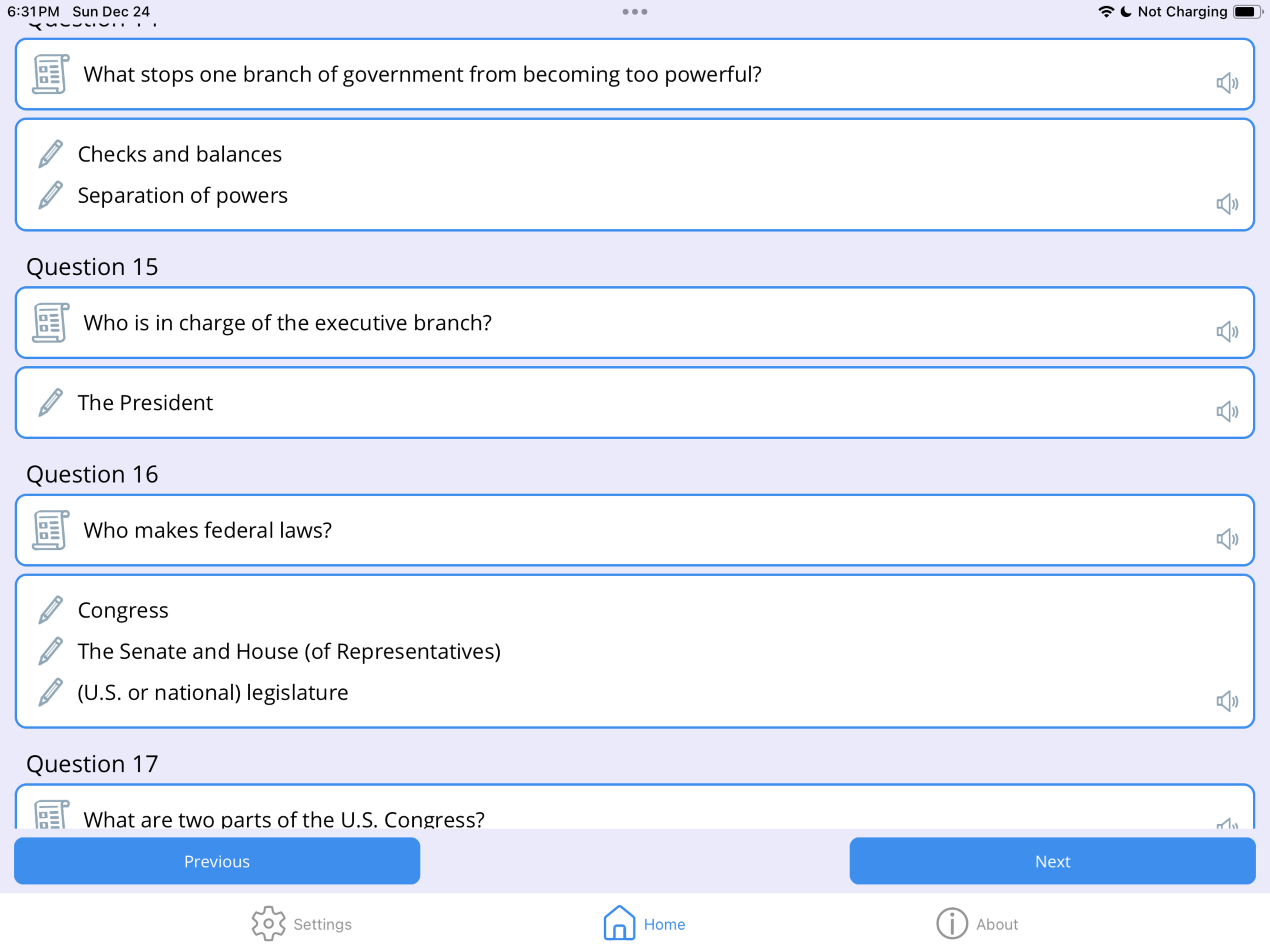 U.S. Citizenship Test '24