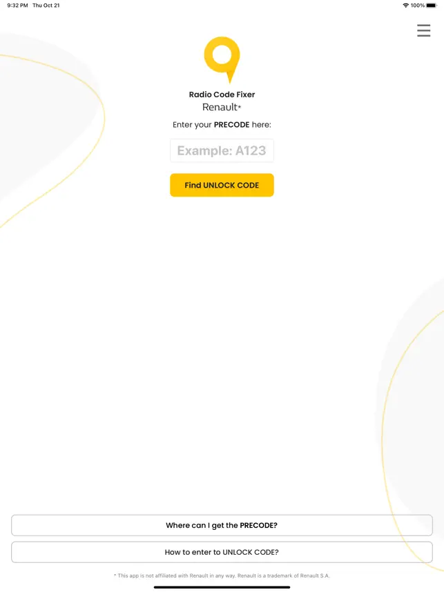 Captura 2 Radio Code Fixer For Renault iphone